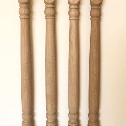Turned wooden railings