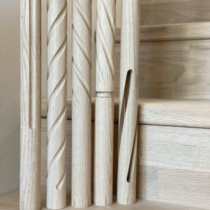 Milled wooden railings