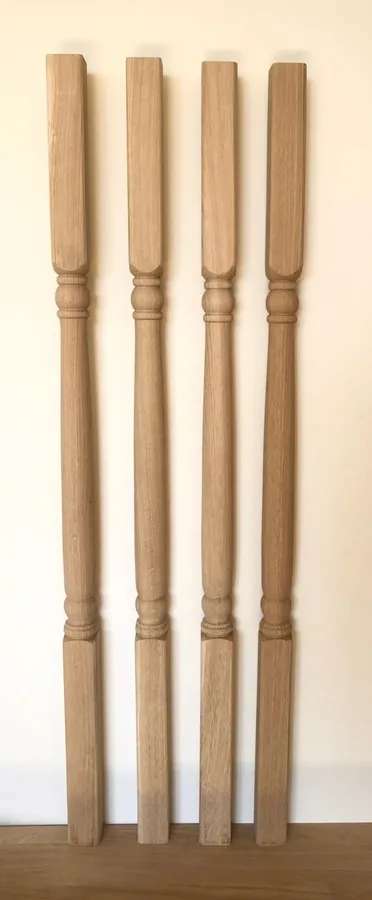 Turned wooden railings
