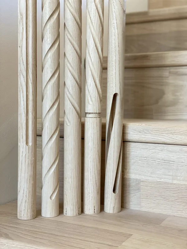 Milled wooden railings