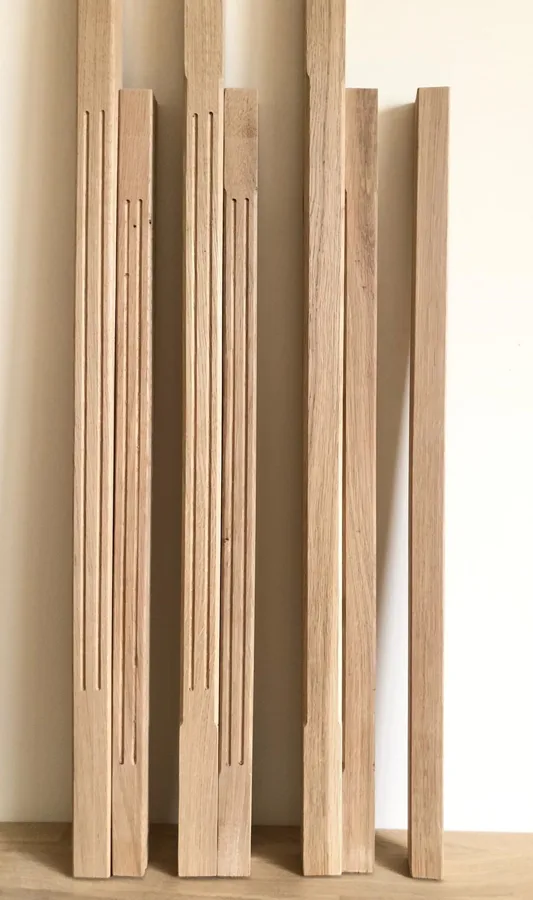 Milled wooden railings
